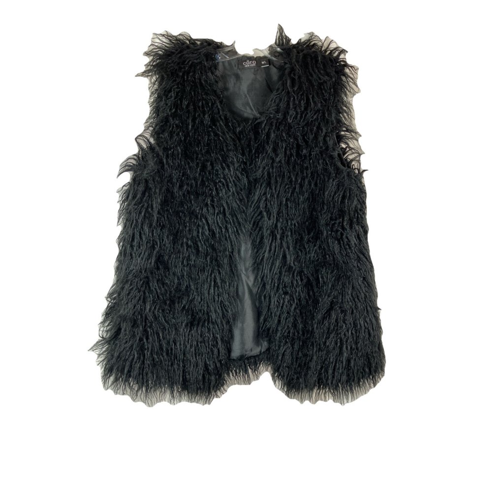 Vintage Y2k 2010 Shaggy Mongolian Lamb Vest Clothing Goth Jacket